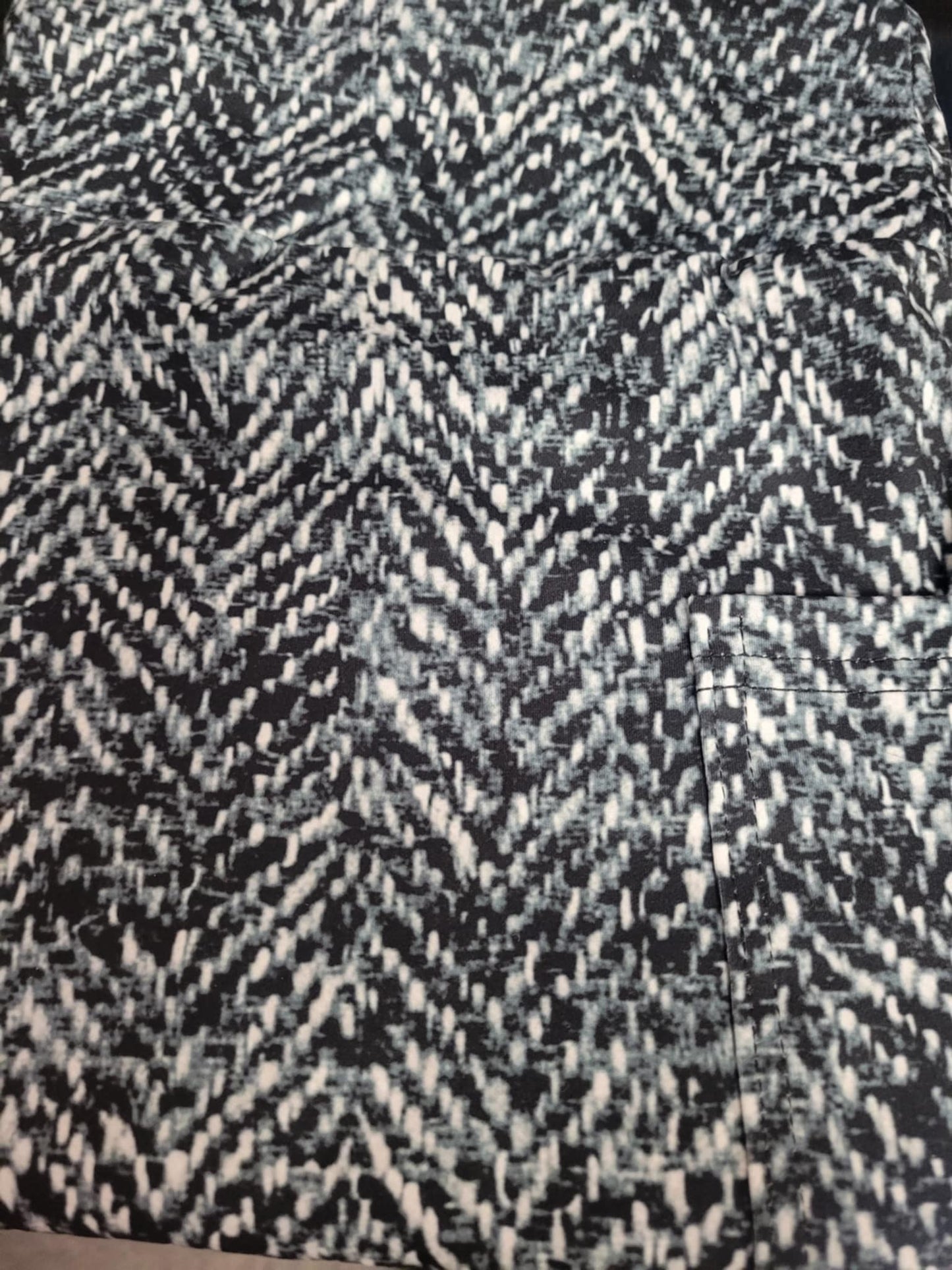 Black and white tweed look Leggings with Pockets