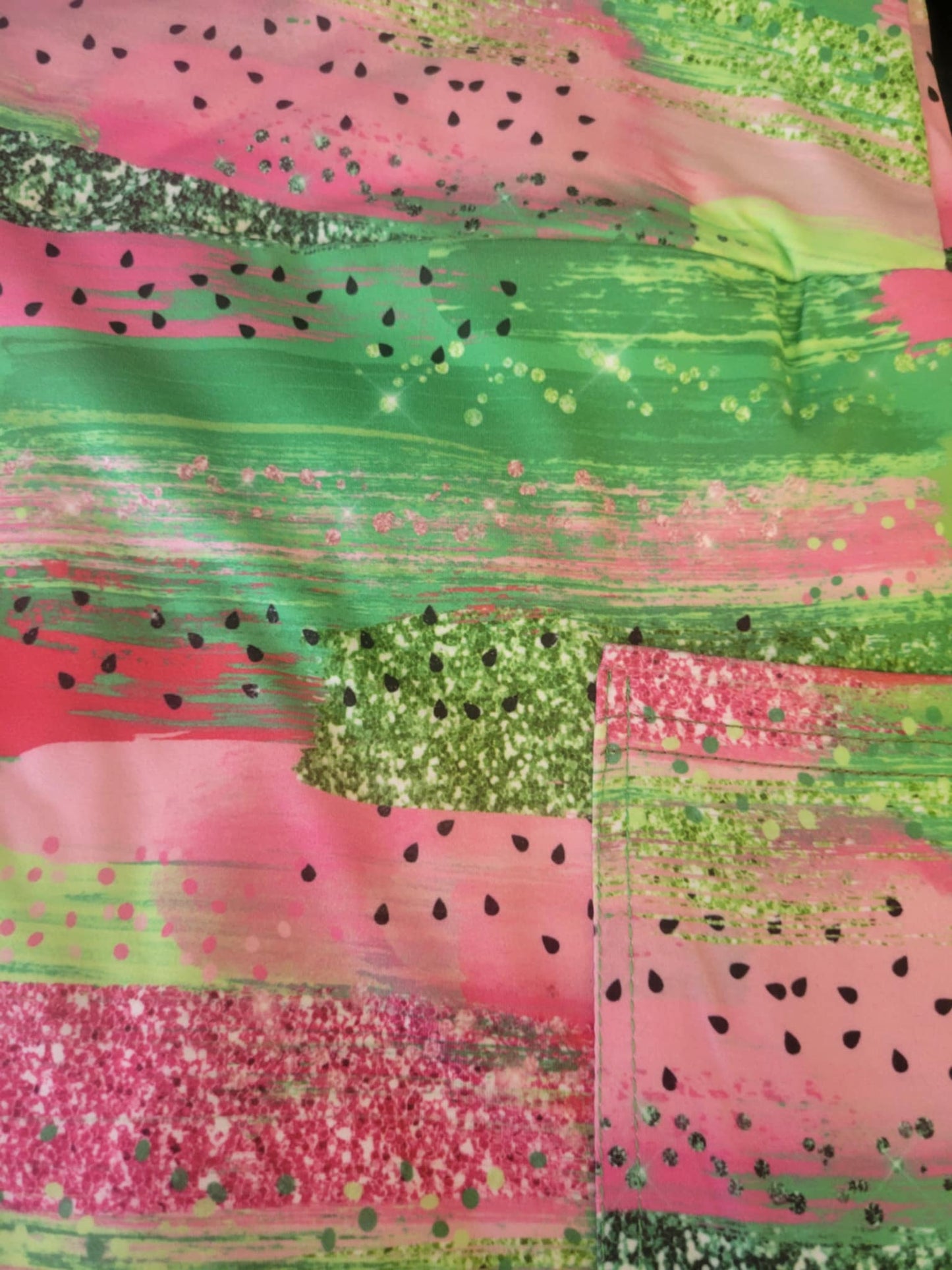 Green and pink Leggings with Pockets