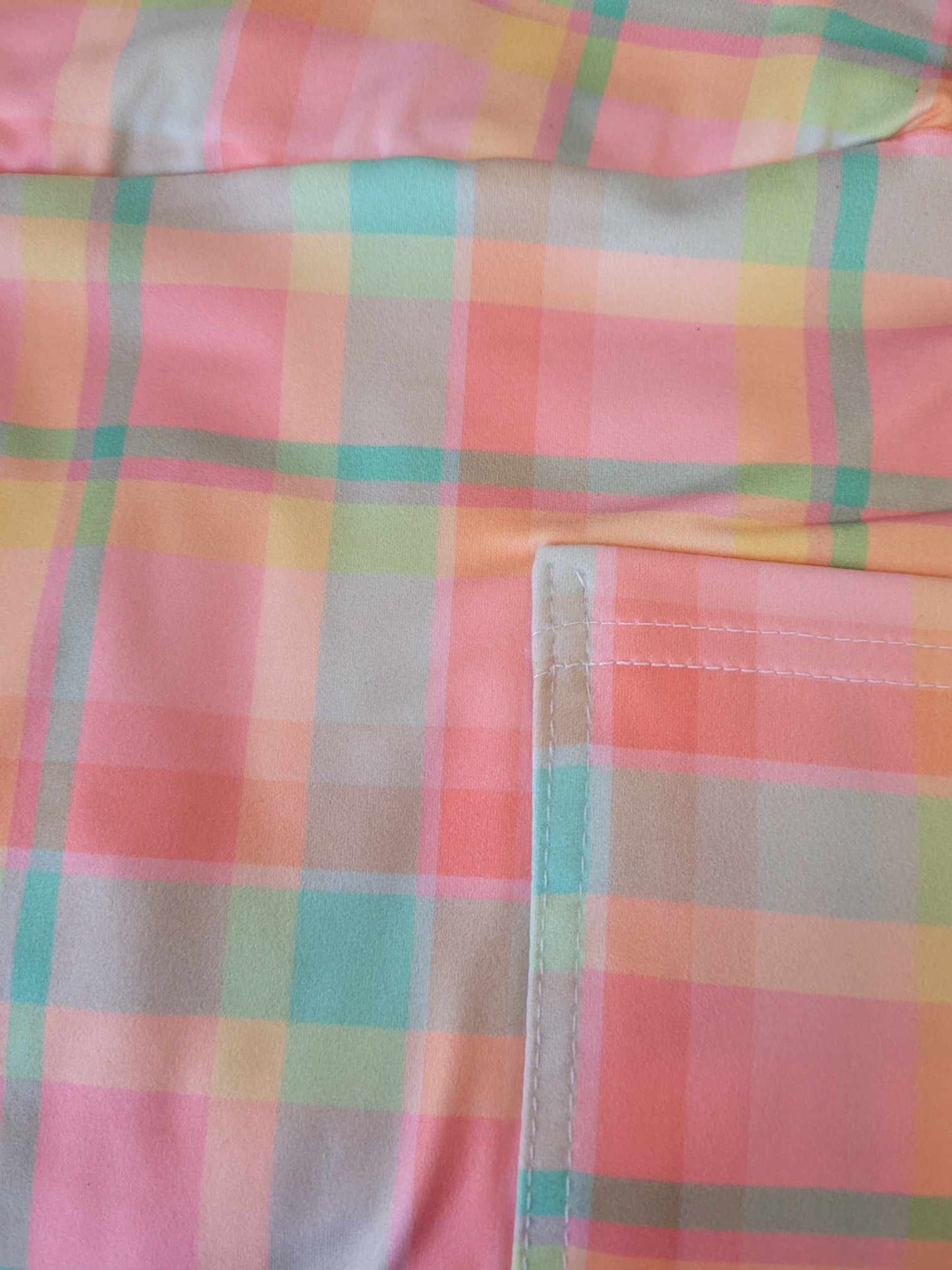 Spring plaid Leggings with Pockets