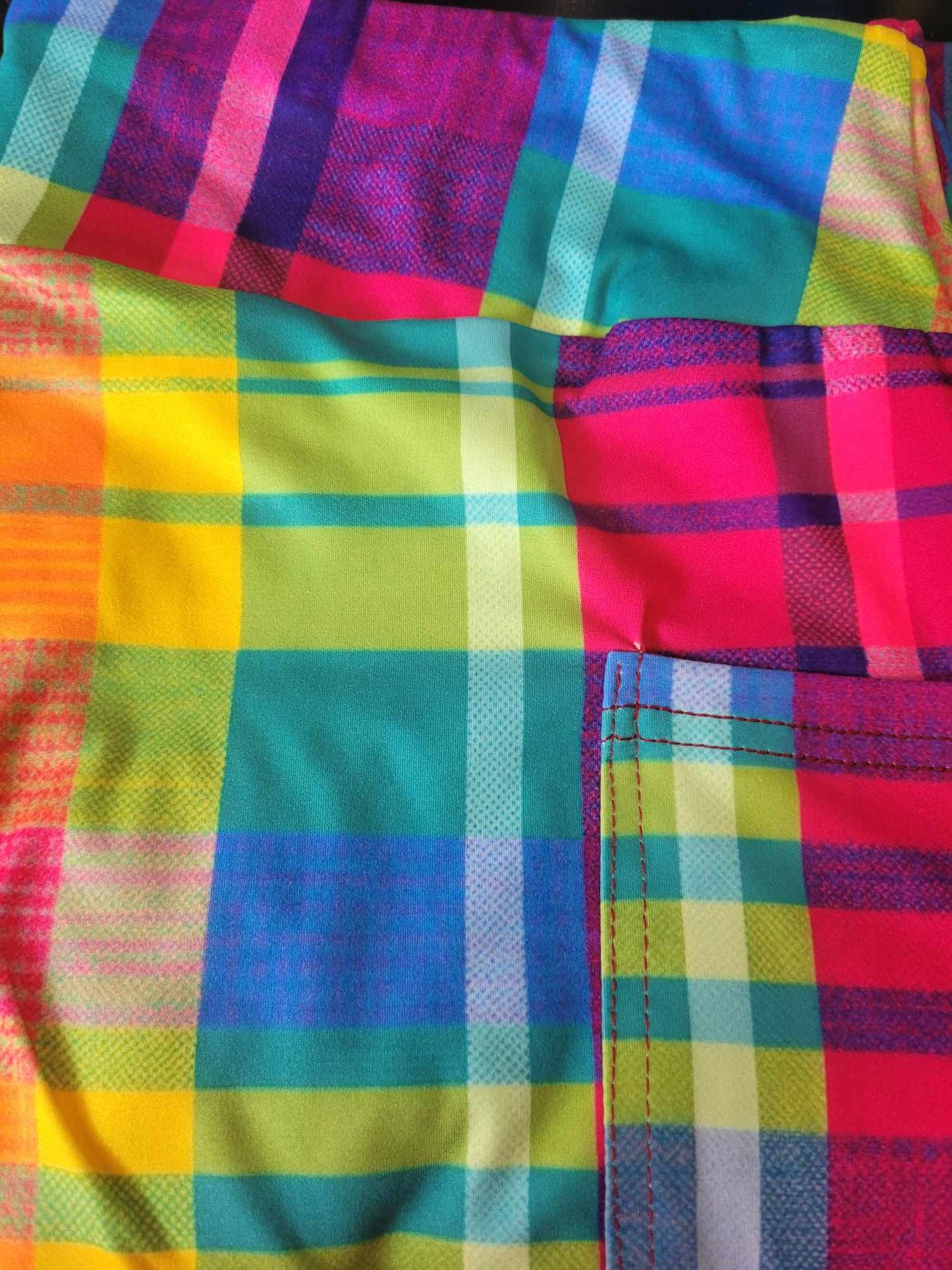 Summer plaid Capris with Pockets