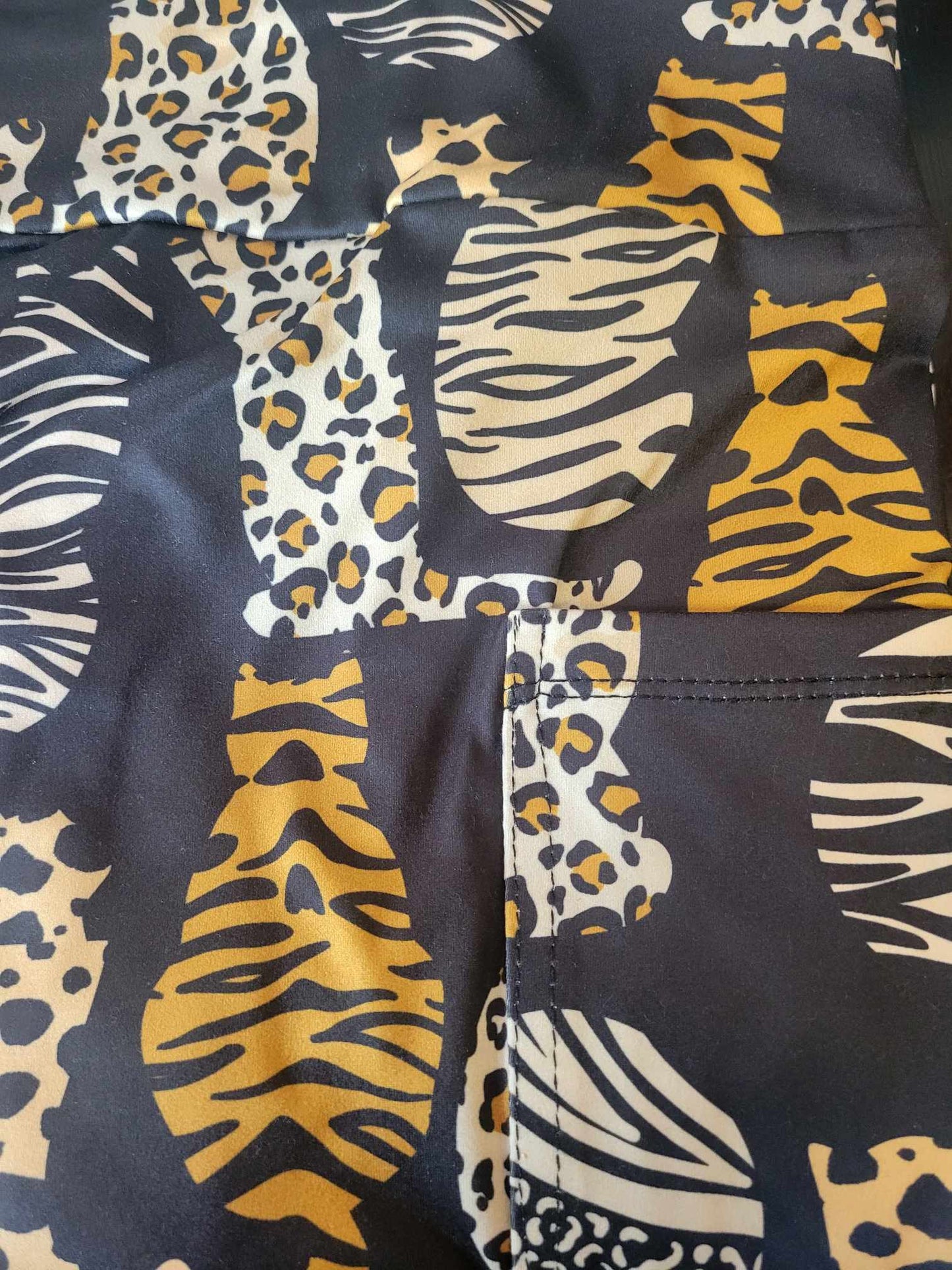 Animal print cat Leggings with Pockets