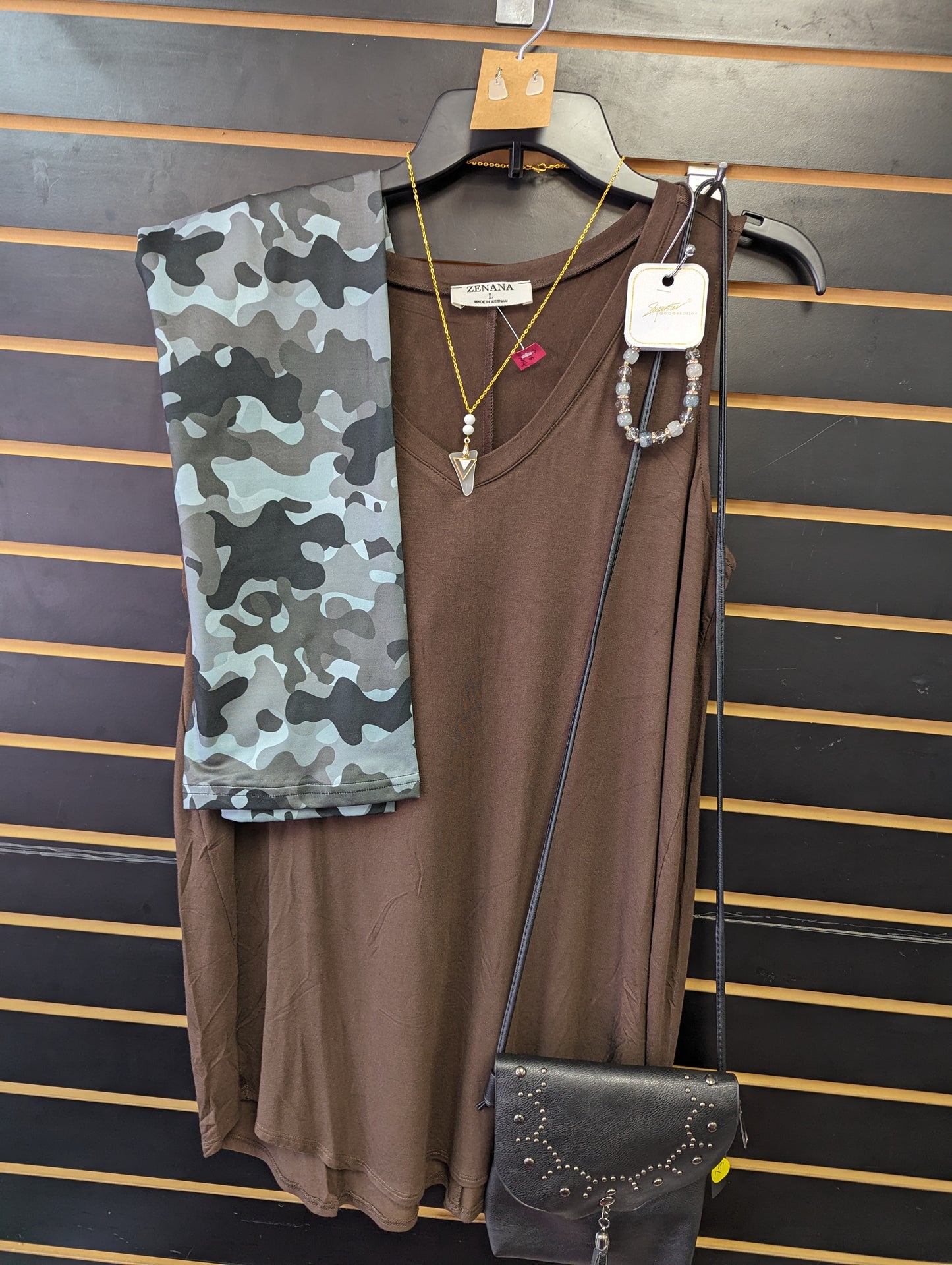 Black camo Leggings with Pockets