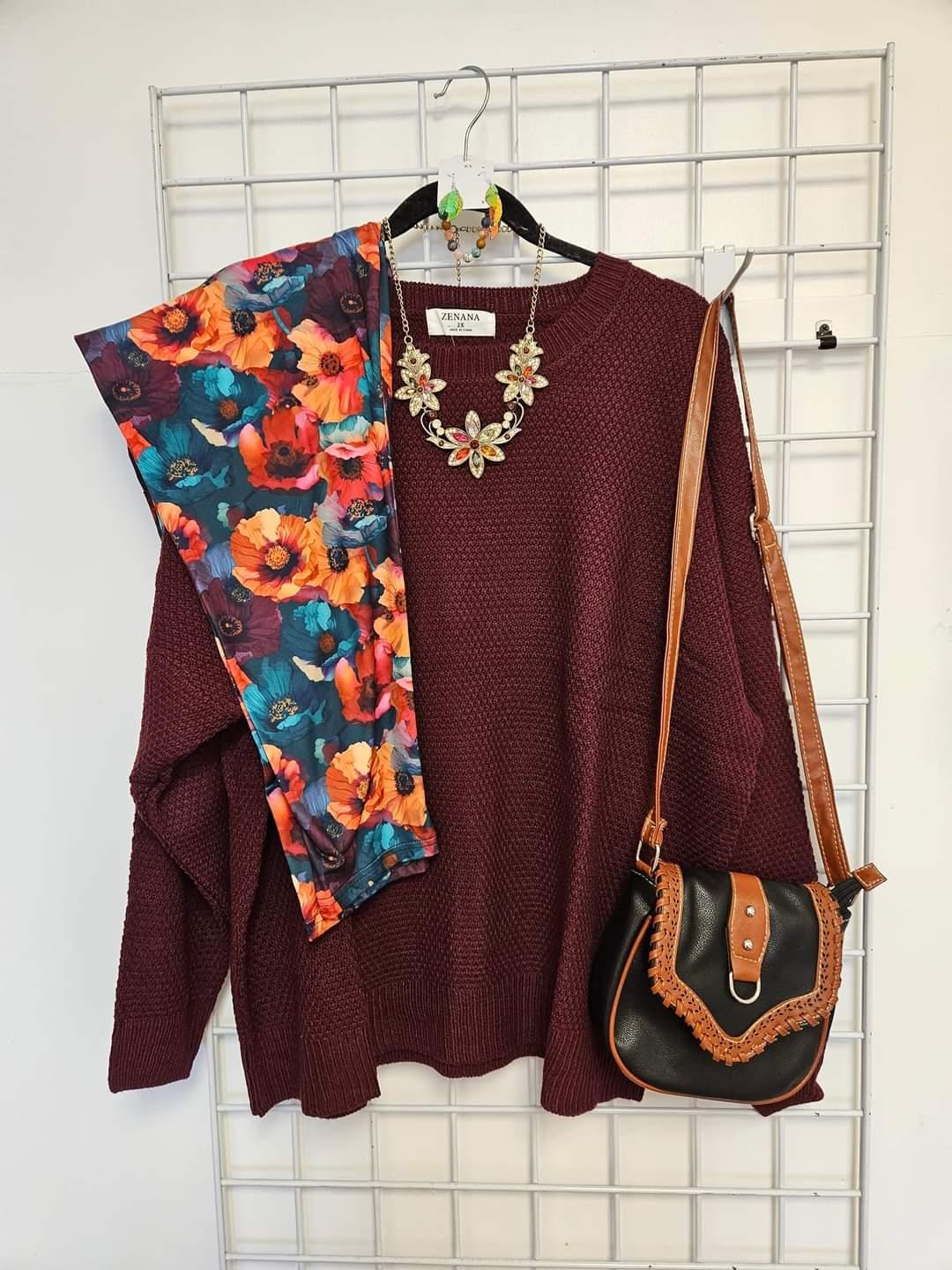 Colorful poppies Leggings with Pockets - Simply Scarves And Such