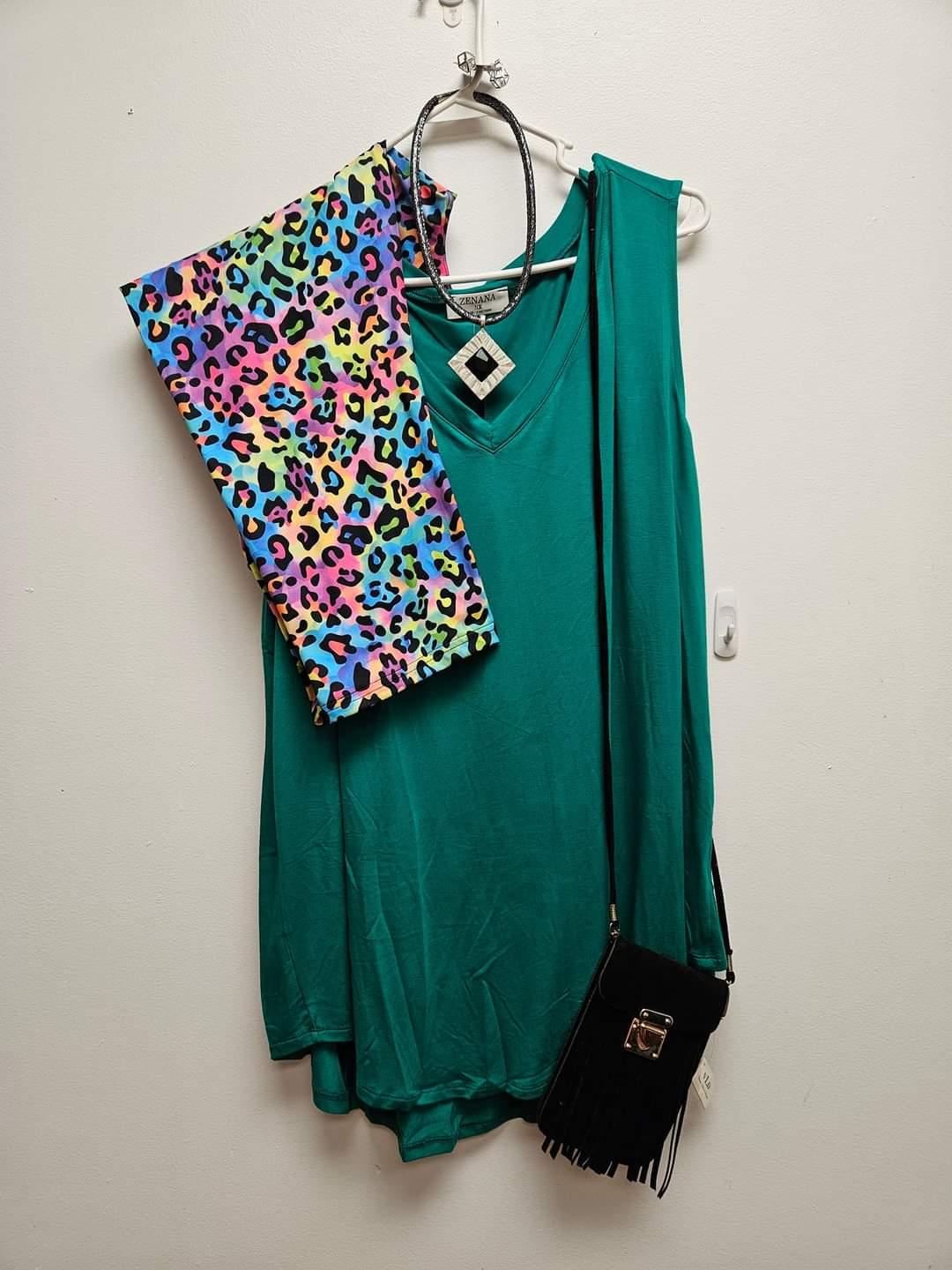 Fun color animal print Capris with Pockets - Simply Scarves And Such