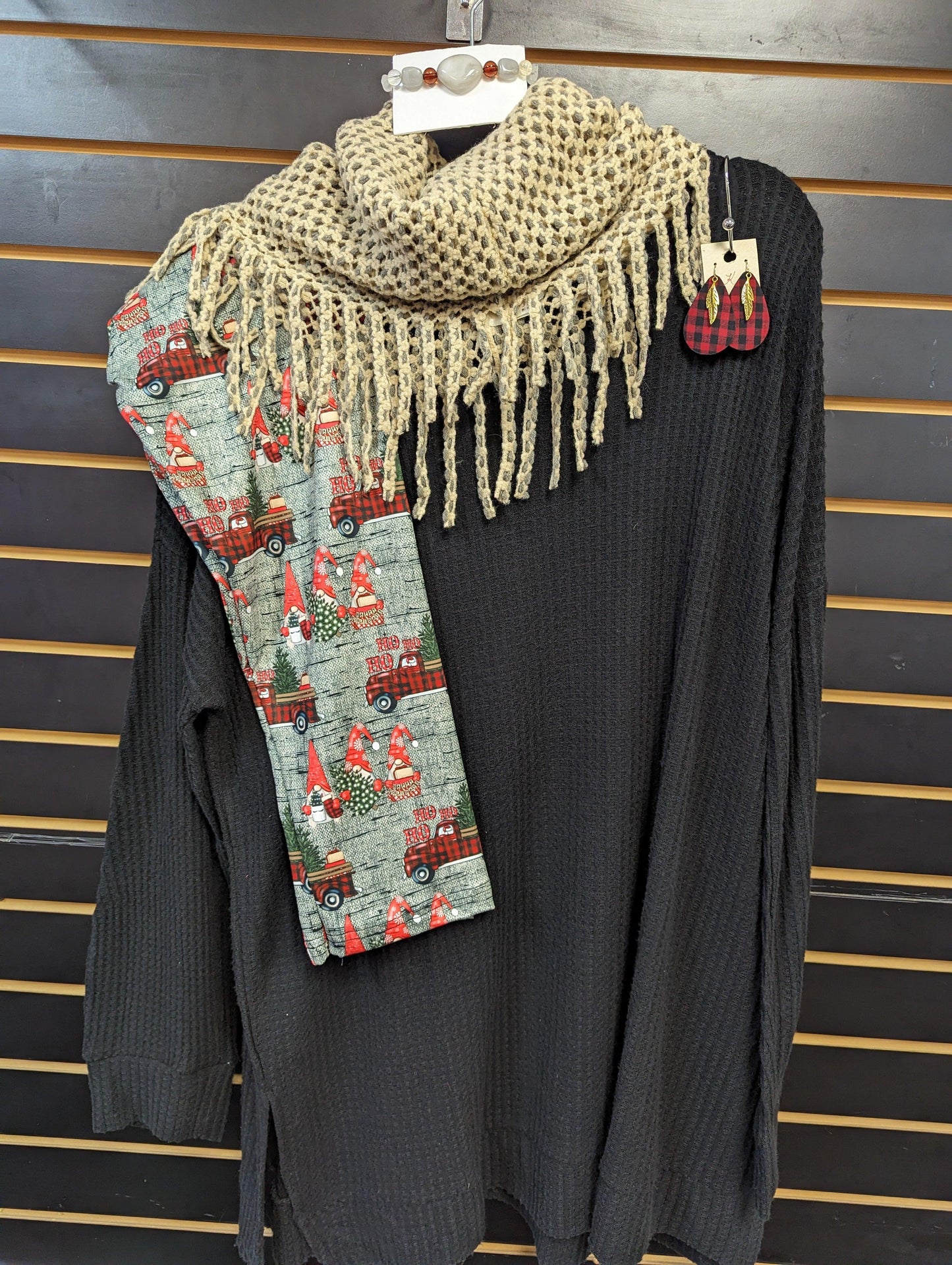 Truck and tree gnome Leggings with Pockets - Simply Scarves And Such