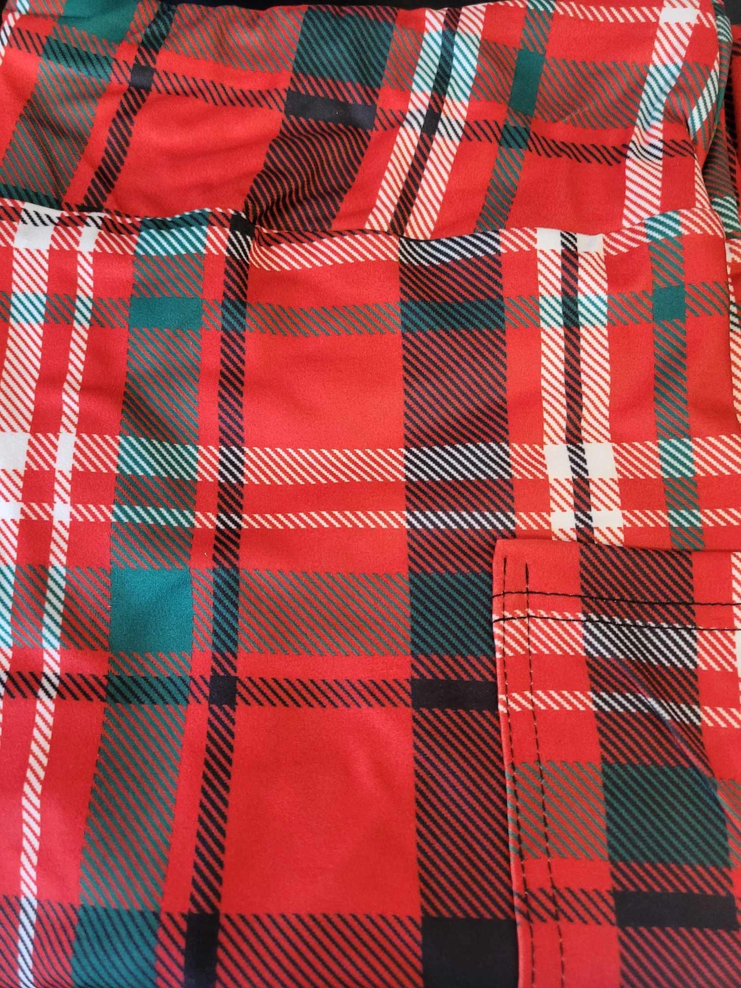 Winter plaid Leggings with Pockets - Simply Scarves And Such