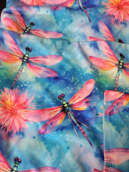 Colorful dragonfly Leggings with Pockets