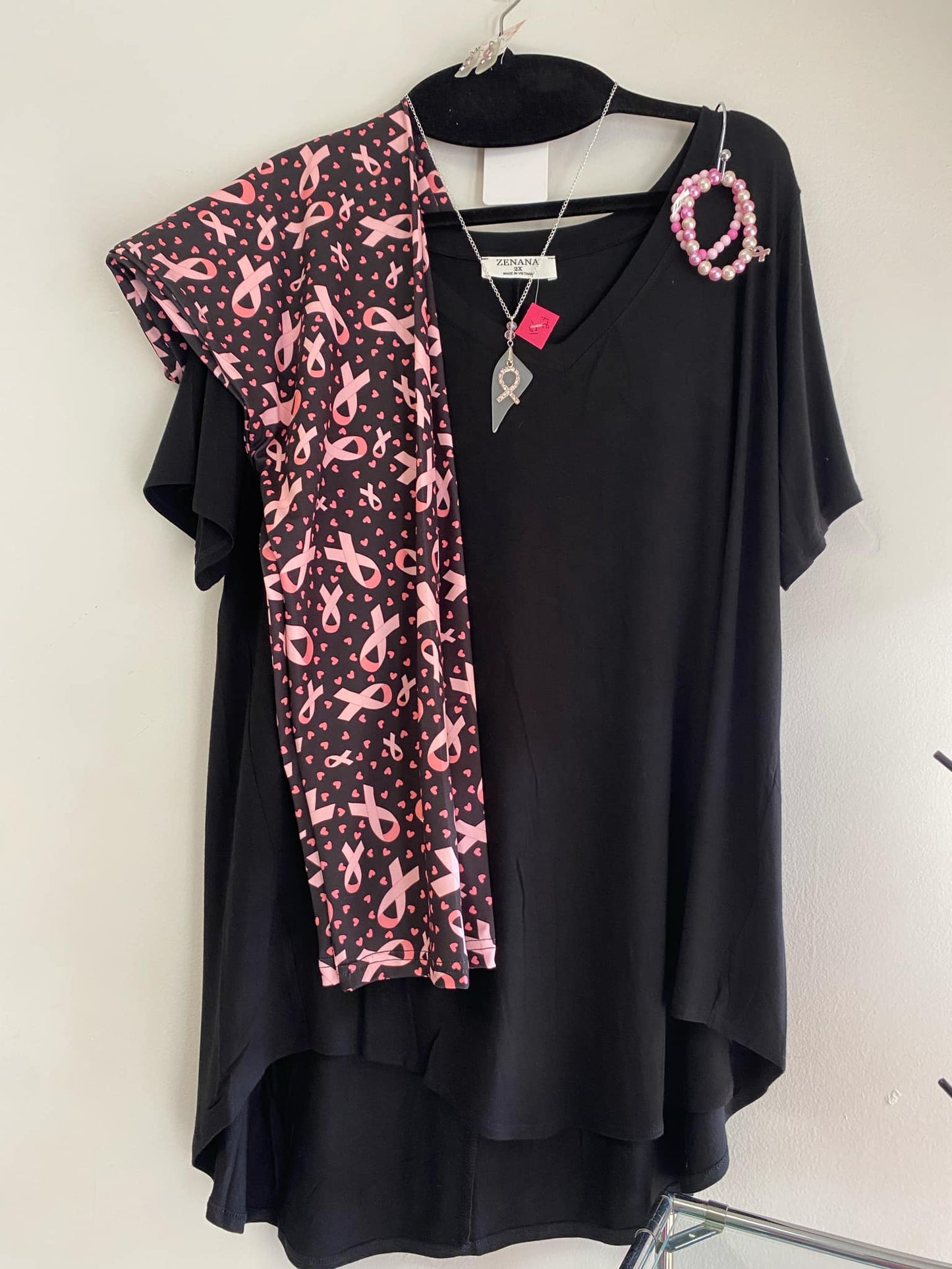 Breast cancer awareness ribbon Leggings with Pockets