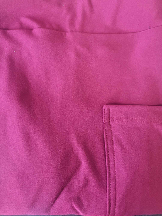 Wine colored Capris with Pockets